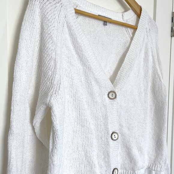 Habitat White Cotton Button Up Cardigan - Picture 2 of 8